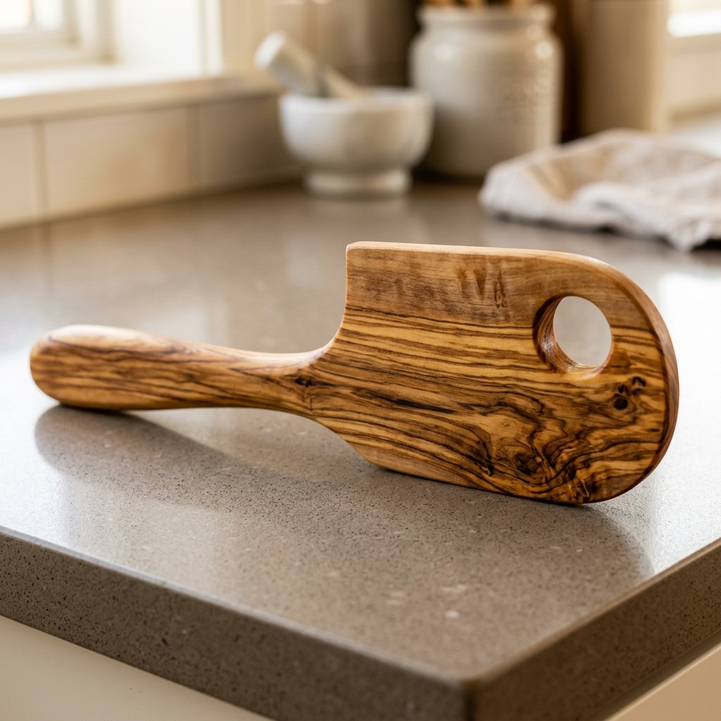 Olive Wood Slotted Spatula